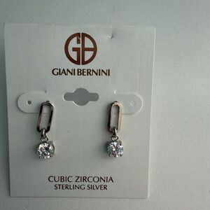 Giani Bernini Silver Cubic Zirconia Drop Earrings